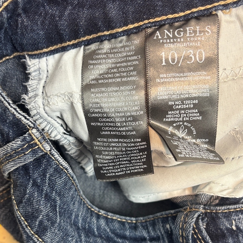 Angels Women's Wide Leg Jeans in Faded Blue Wash - Picture 11 of 13
